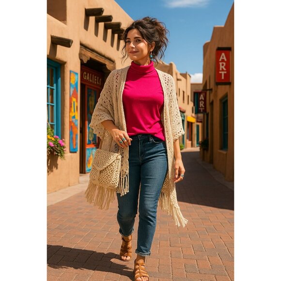 Alfani Petites PS Fuchsia Pink Mock Turtleneck Stretch Short Sleeve Top Citywear - Picture 2 of 12